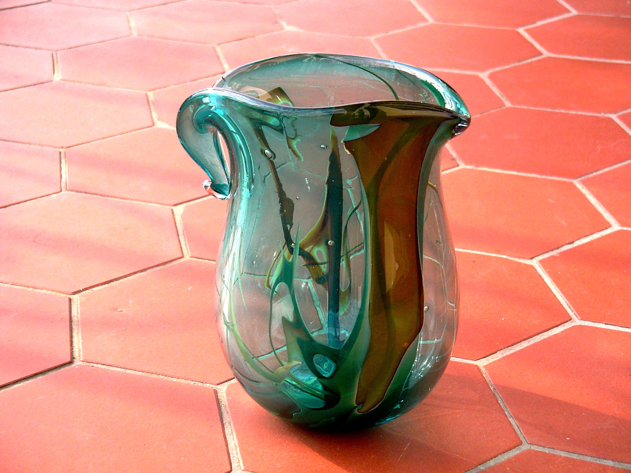 Pichet en vert à l'argent