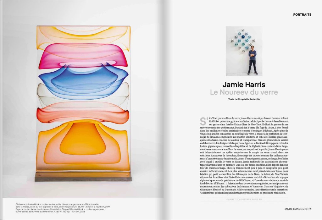 Article Jamie Harris magazine Ateliers d'Art Photo Jamie Harris